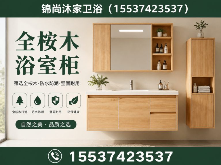 长葛市实木烤漆浴室柜展示图